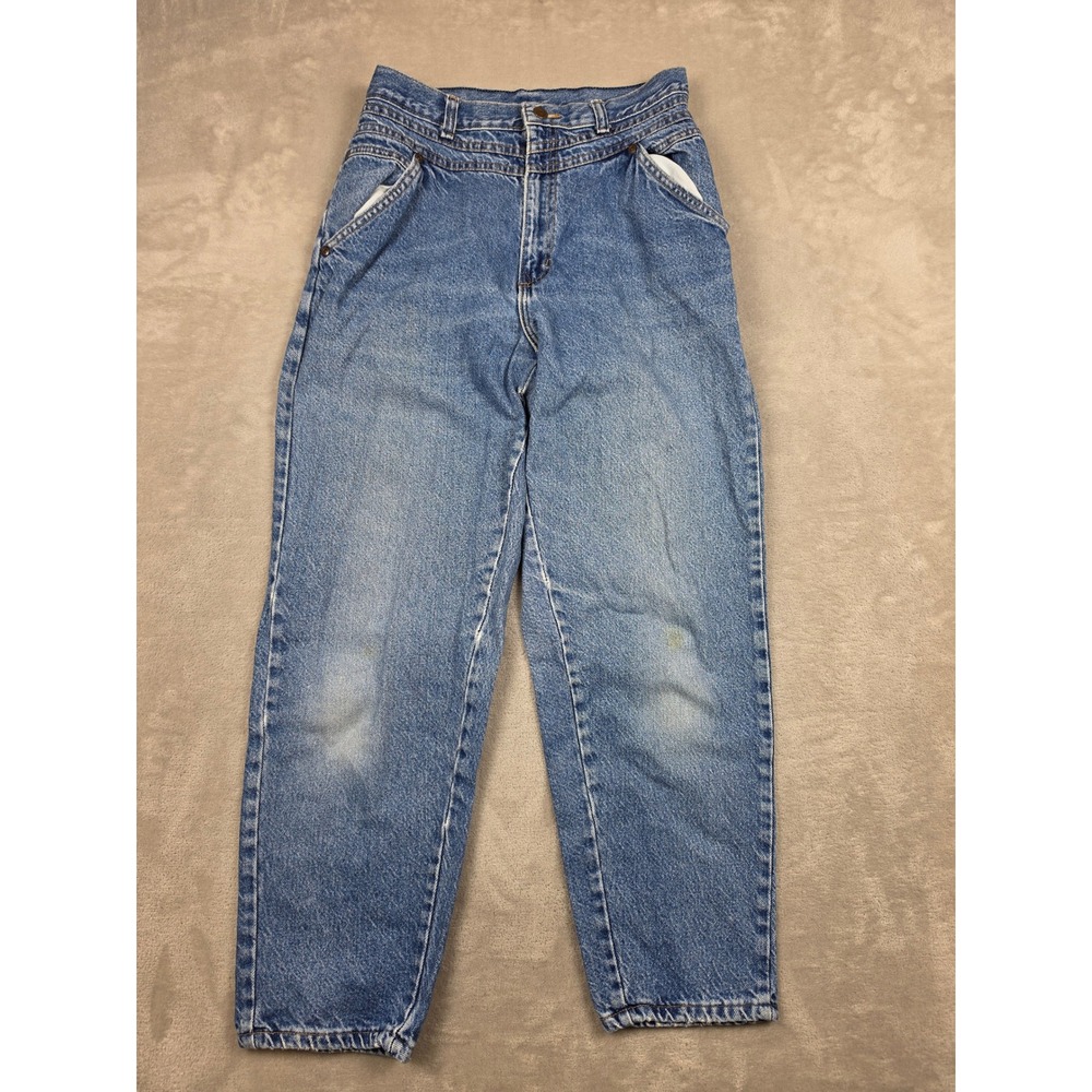 Vintage Congo Jeans Womens 14 28x28 Blue Barrel High Rise Tapered Denim USA